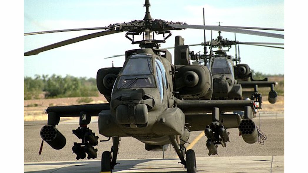 Exova, the global testing, calibration and advisory services provider, has been contracted by Boeing to conduct materials testing as part of its AH-64 Apache attack helicopter development programme.