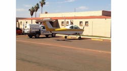 Police impounded plane after pilot was alleged to have taxied it from one end of the mining town to the Newman Hotel Purple Pub on Friday afternoon. Police impounded plane after pilot was alleged to have taxied it from one end of the mining town to the Newman Hotel Purple Pub on Friday afternoon.