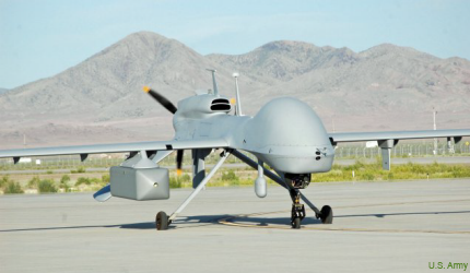 The new airport will host Gray Eagle (above) and Shadow UAS.