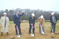 (Left to Right) Former President of Kaeser Compressors, Reiner Mueller; current President, Frank Mueller; Tim Fitch, Special Projects Manager of Kaeser; Gib DeShazo, President of Emerald Construction; and Art McKinney, Chairman and CEO of McKinney & Co. (Left to Right) Former President of Kaeser Compressors, Reiner Mueller; current President, Frank Mueller; Tim Fitch, Special Projects Manager of Kaeser; Gib DeShazo, President of Emerald Construction; and Art McKinney, Chairman and CEO of McKinney & Co.