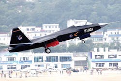 A J-31 stealth fighter takes off on a test flight ahead of the China International Aviation and Aerospace Exhibition in Zhuhai, Guangdong province A J-31 stealth fighter takes off on a test flight ahead of the China International Aviation and Aerospace Exhibition in Zhuhai, Guangdong province