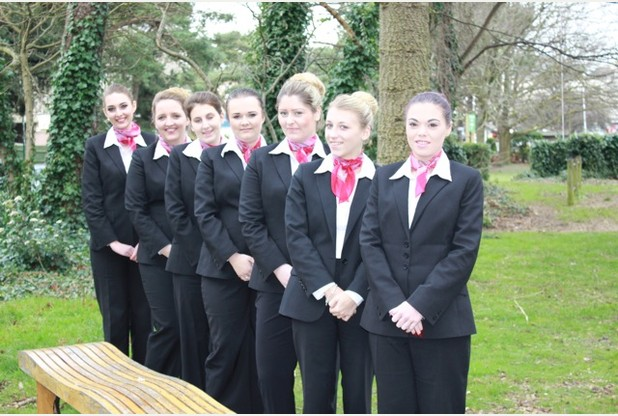 The seven students will now join the company caring for passengers at the check-in stage.