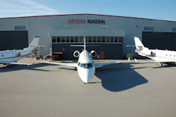 Stevens Aviation now services Gulfstream G-200 business jets. Stevens Aviation now services Gulfstream G-200 business jets.