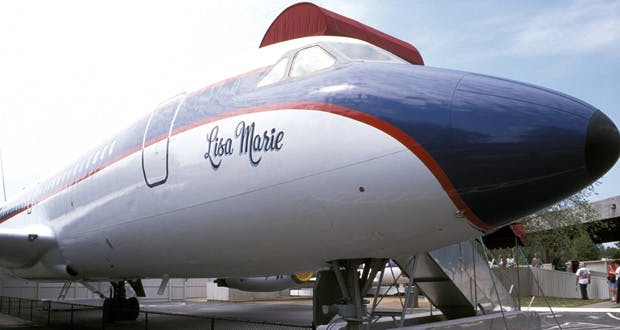 The &apos;Lisa Marie,&apos; named for Presley&apos;s daughter, a Convair 880 jet that he bought from Delta Air Lines in 1975, is one of two jets up for auction.