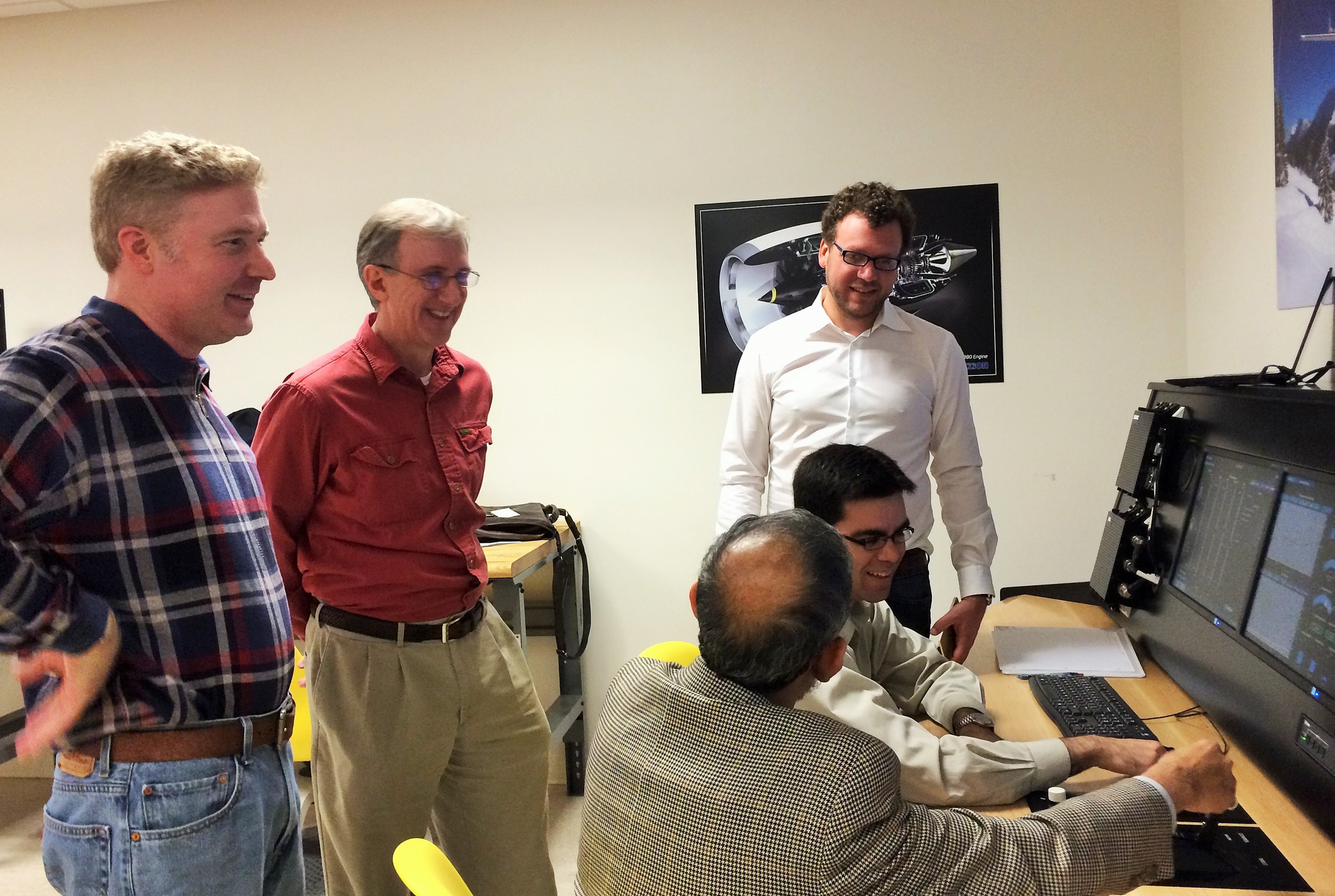 From left to right Dr. Richard Ruhala; Dr. Thomas Fallon; Dr. Adeel Khalid; Price Induction engineer Dr. Benoit Bayon