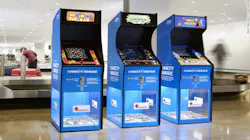 Video game classics like 'Ms. Pac-Man,' 'Space Invaders' can be played with any currency, whether it's yen, euro or pounds, and all the money is donated to the Swedish Red Cross. Video game classics like 'Ms. Pac-Man,' 'Space Invaders' can be played with any currency, whether it's yen, euro or pounds, and all the money is donated to the Swedish Red Cross.