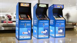 Video game classics like &apos;Ms. Pac-Man,&apos; &apos;Space Invaders&apos; can be played with any currency, whether it&apos;s yen, euro or pounds, and all the money is donated to the Swedish Red Cross.