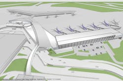 Southwest's planned international terminal at Hobby airport will have five gates. Southwest's planned international terminal at Hobby airport will have five gates.