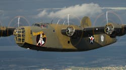 The B-24 was used by the United States, Great Britain and Canada during World War II and ended the war as the most produced heavy bomber, with 18,400 copies built.