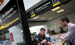 The system is designed to check passport photos against a person's actual face as they pass through customs, producing a result in just five to seven seconds. The system is designed to check passport photos against a person's actual face as they pass through customs, producing a result in just five to seven seconds.