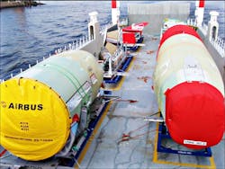 This summer a shipment from Hamburg, Germany, will arrive at the Port of Mobile with large aircraft components. The cargo, two fuselage sections, wings and tail assemblies, will have traveled some 5,000 miles. This summer a shipment from Hamburg, Germany, will arrive at the Port of Mobile with large aircraft components. The cargo, two fuselage sections, wings and tail assemblies, will have traveled some 5,000 miles.