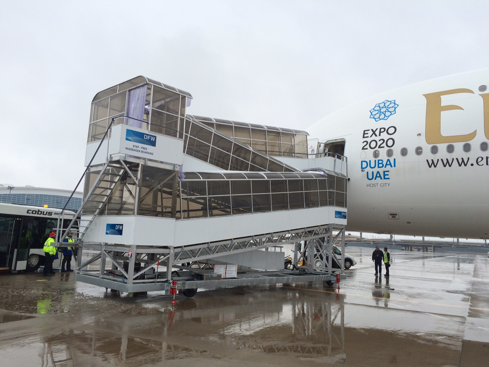 The International can be used on all wide-bodied aircraft, down to a narrow-bodied A320.