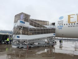 The International can be used on all wide-bodied aircraft, down to a narrow-bodied A320. The International can be used on all wide-bodied aircraft, down to a narrow-bodied A320.