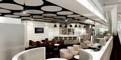 3D render of the LHR lounge. 3D render of the LHR lounge.