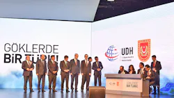 Sierra Nevada bosses sign an MoU in Istanbul, Turkey. From left to right: Fatih Ozmen, SNC CEO; Eren Ozmen, SNC President; Davut Yılmaz, General Manager, STM and Arif Ergin, Chairman of the Board, STM. Also present at the ceremony were Turkey’s Prime Minister, Ahmet Davutŏglu, the Minister for Transport and the Minister for Defence. Sierra Nevada bosses sign an MoU in Istanbul, Turkey. From left to right: Fatih Ozmen, SNC CEO; Eren Ozmen, SNC President; Davut Yılmaz, General Manager, STM and Arif Ergin, Chairman of the Board, STM. Also present at the ceremony were Turkey’s Prime Minister, Ahmet Davutŏglu, the Minister for Transport and the Minister for Defence.
