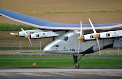 The Solar Impulse 2 solar aircraft is ready to fly again but is stuck in Japan while waiting out a weather delay. The Solar Impulse 2 solar aircraft is ready to fly again but is stuck in Japan while waiting out a weather delay.