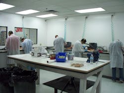 An Abaris Training Resources' hands-on class practicing taper scarf repairs. An Abaris Training Resources' hands-on class practicing taper scarf repairs.