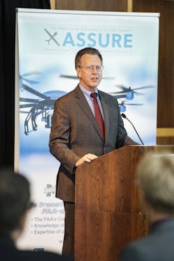 FAA Southern Region Administrator Dennis Roberts was at Mississippi State Tuesday [Sept. 15] for a meeting of the MSU-led Alliance for System Safety of UAS through Research Excellence (ASSURE).