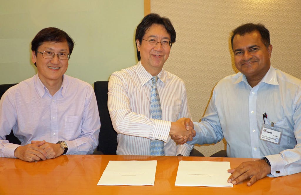 Pictured, from left-to-right, at the contract signing between HYDRO and HAESEL: CM Chung, commercial purchasing &amp; inventory manager HAESL; Stephen Chu, general manager commercial &amp; materials management HAESL; Ganesh Ganasalingam, general manager HYDRO Systems Singapore LLP.