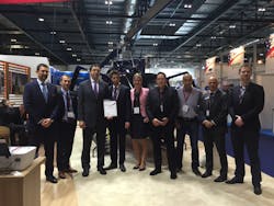 Caption: Glen Isbell, Bell Helicopter, SVP Customer Support & Services with Dennis Beese, CEO – Agrarflug Helilift and their teams. Caption: Glen Isbell, Bell Helicopter, SVP Customer Support & Services with Dennis Beese, CEO – Agrarflug Helilift and their teams.