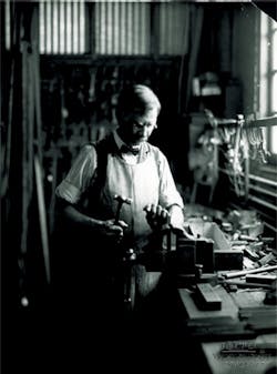 1911: Charles Taylor in the Wright workshop How many people work in their shop today in a bow tie? What a professional. 1911: Charles Taylor in the Wright workshop How many people work in their shop today in a bow tie? What a professional.