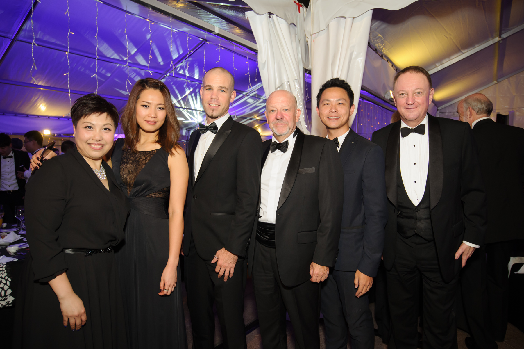 Jet Aviation Business Jets, Hong Kong team members, left to right: Carol Lam, Sales Manager, Aircraft Management and Charter; Joanne Wong, Corporate Safety Manager; Daniel Helfenstein&lrm;, Director Key Accounts; Barry Collier, Managing Director/Director Operations; Simon Lo, Operations Manager; and Michael Webber, Training Standards Manager.