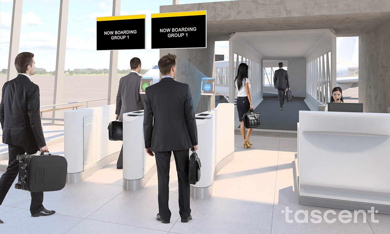 Travelers can board the aircraft using automated biometric gates without having to show a boarding pass, decreasing queues and allowing airline staff to offer personal support to those who need it.