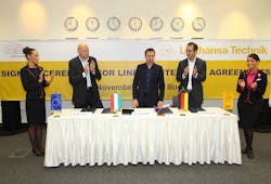 The contract extensions were signed in Budapest by Wizz Air Chief Executive Officer József Váradi, LTMI Chief Executive Officer Ulrich Hollerbach and LTB Chief Executive Officer Dietmar Focke. The contract extensions were signed in Budapest by Wizz Air Chief Executive Officer József Váradi, LTMI Chief Executive Officer Ulrich Hollerbach and LTB Chief Executive Officer Dietmar Focke.