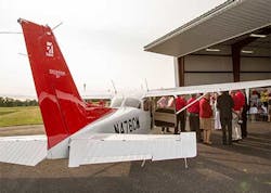 (R) The red tail of the Cessna Skyhawk 172 training aircraft delivered to UCM's Max B. Swisher Skyhaven Airport will become the symbol of The Redtails, UCM's student aviators. UCM recently select EPIC to provide aviation fuel for their FBO at Skyhaven. (R) The red tail of the Cessna Skyhawk 172 training aircraft delivered to UCM's Max B. Swisher Skyhaven Airport will become the symbol of The Redtails, UCM's student aviators. UCM recently select EPIC to provide aviation fuel for their FBO at Skyhaven.