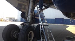 A330 Aircraft wheel well view. A330 Aircraft wheel well view.