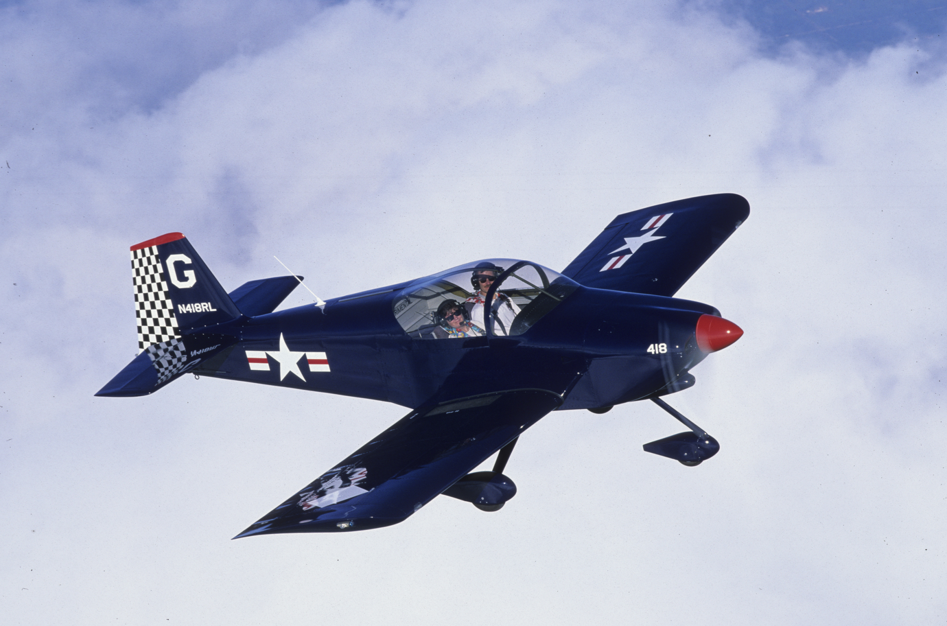 An RV-6A painted in military-style markings.
