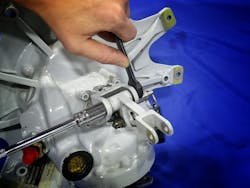 Vector Aerospace maintenance on H130 tail rotor gearbox in Richmond, BC. Vector Aerospace maintenance on H130 tail rotor gearbox in Richmond, BC.