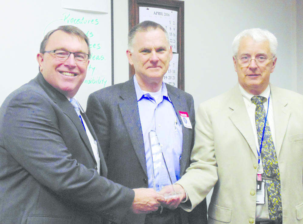 From left to right: John T. Withner &ndash; Division Manager, Aircraft Maintenance & Engineering Group &ndash; FAA Flight Inspection Services; Greg Hampton &ndash; Director, Business Development &ndash; JSSI; Edward W. Lucke, Jr. &ndash; Director, Flight Inspection Services, FAA