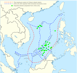 Chinese construction in the disputed region. Chinese construction in the disputed region.