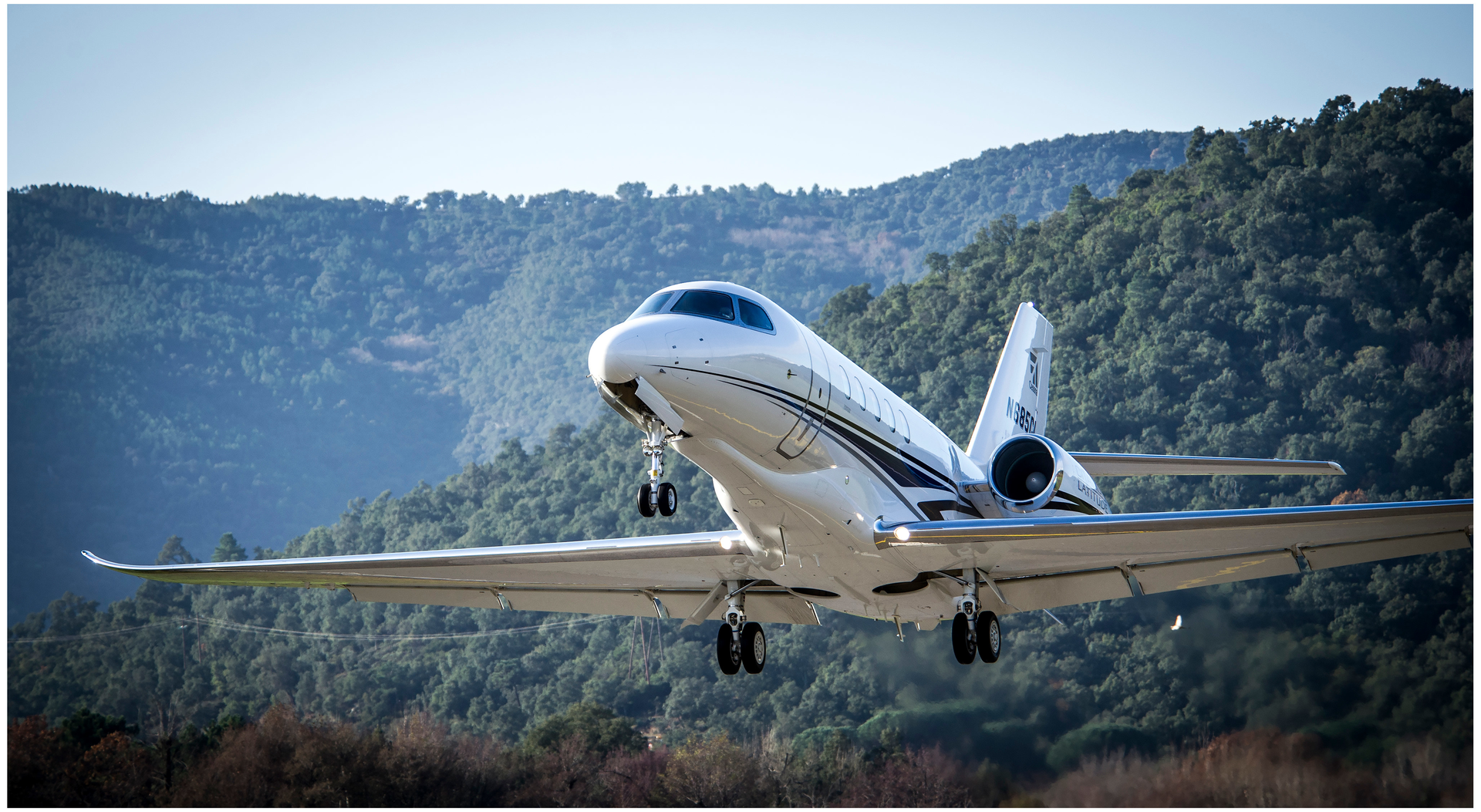 Citation Latitude at La Mole airport in St. Tropez, France.