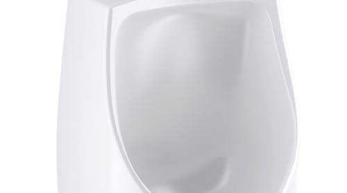 Hybrid Retrofit Urinal uses Jetrinse Solution Technology, designed by Falcon Waterfree Technologies.