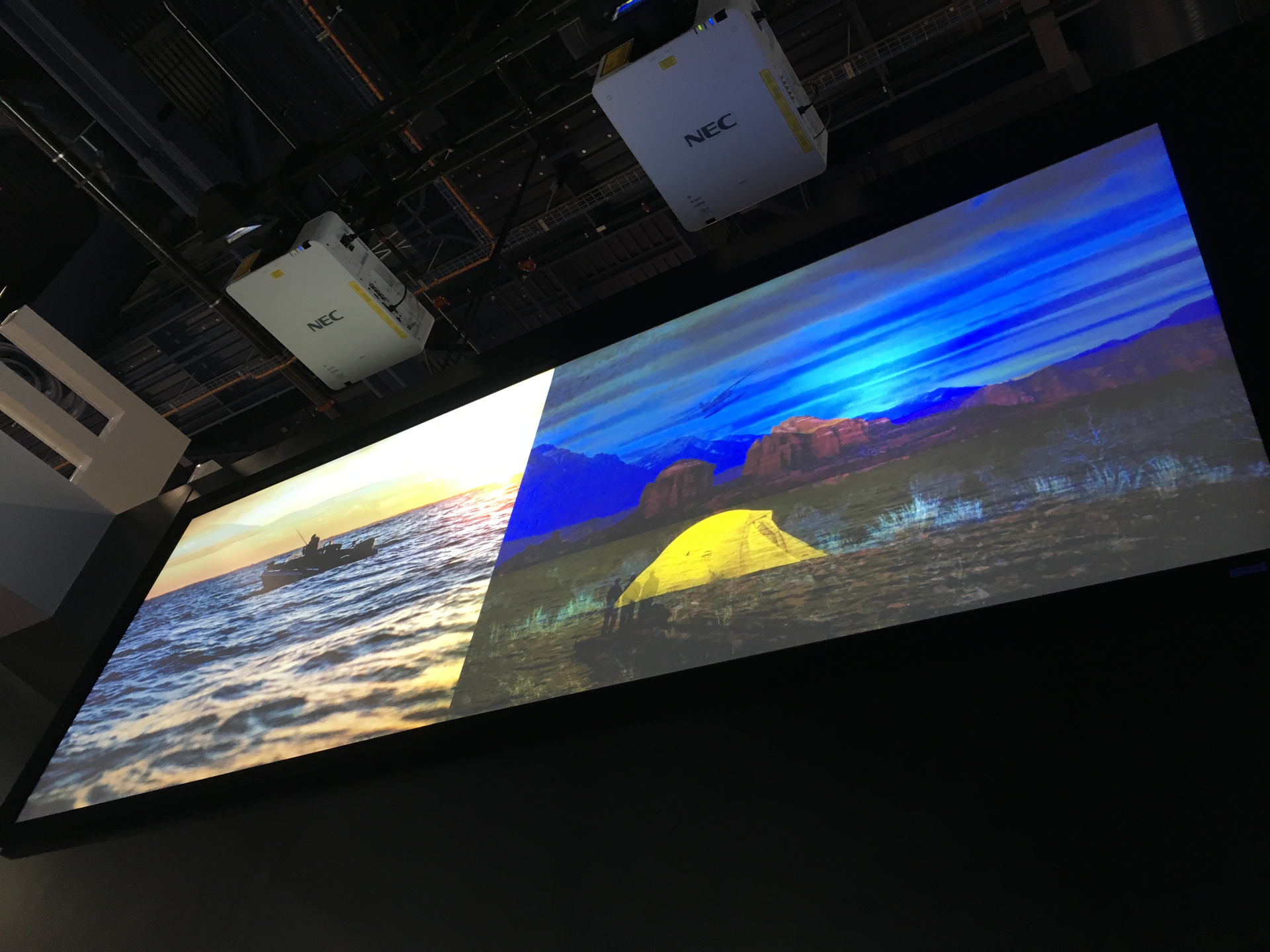 NEC has new projector technology that can be used in the transportation market in order to create various signs and sizes without the need for actual digital signage.