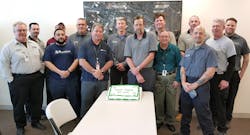 The Meridian Jet Center team celebrates the company&rsquo;s 20th anniversary.