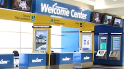 Interactive Digital Signage Kiosks can provide passengers with on-demand information, such as flight schedules, can display promotions, and can report on kiosk usage and engagement with audience measurement technologies.