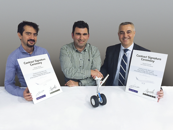 Liebherr Aerospace Signs Agreement On E Jet 190 195 Landing Gear Overhaul With Borajet Airlines Aviation Pros
