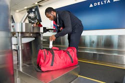 Using RFID technology will allow Delta Air Lines to better track checked baggage for customers.