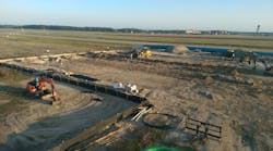 Hangar construction is underway at Sheltair's SAV facility. Hangar construction is underway at Sheltair's SAV facility.