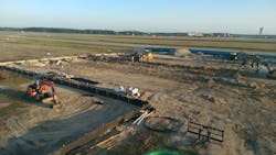 Hangar construction is underway at Sheltair's SAV facility. Hangar construction is underway at Sheltair's SAV facility.