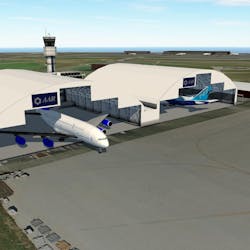Rendering of the new AAR MRO facility at Chicago Rockford International Airport.