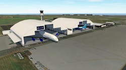 Rendering of the new AAR MRO facility at Chicago Rockford International Airport. Rendering of the new AAR MRO facility at Chicago Rockford International Airport.