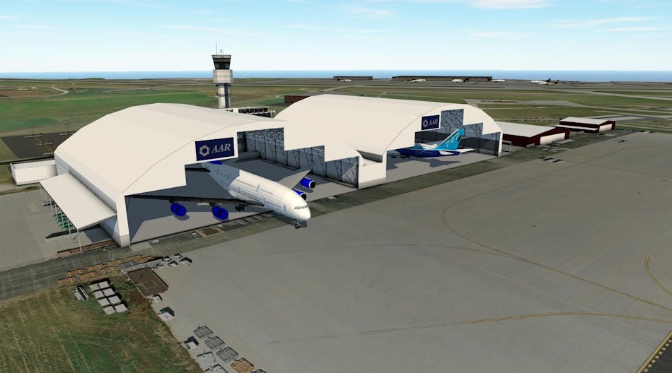 Rendering of the new AAR MRO facility at Chicago Rockford International Airport.