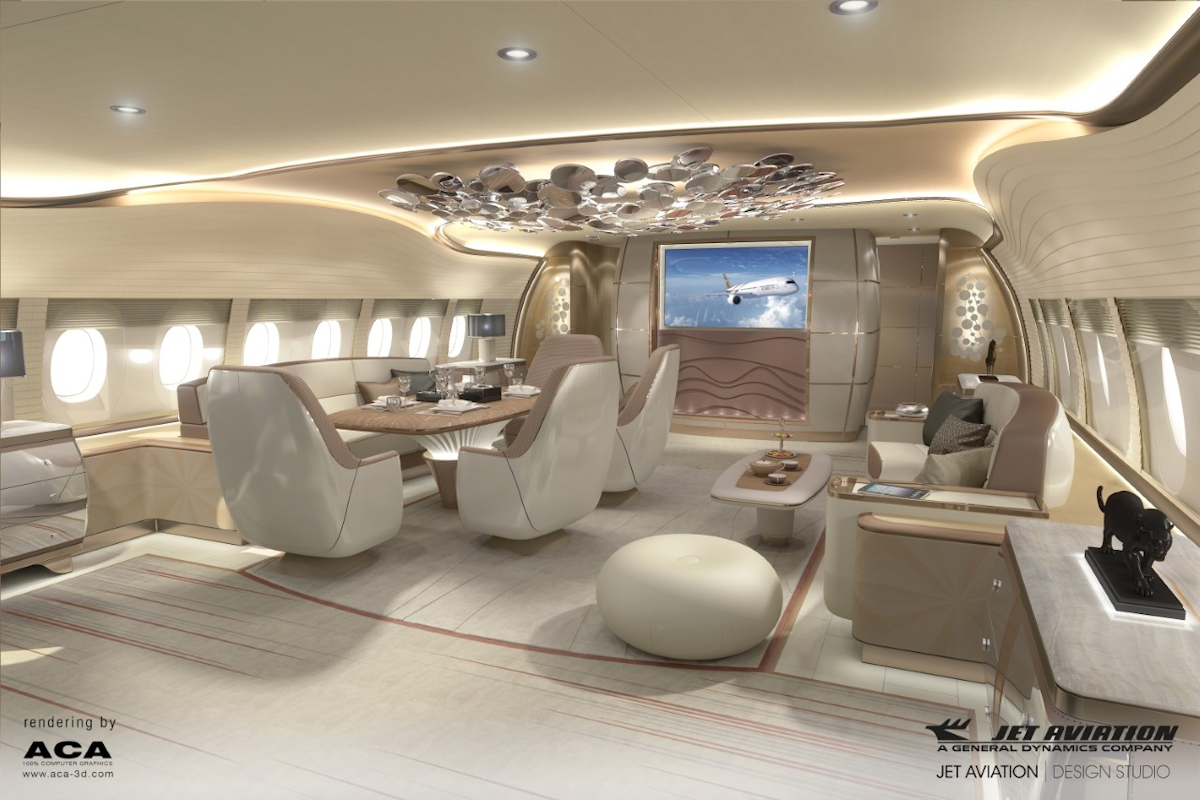 Jet Aviation Basel Renders Acj350 Cabin Interior For Airbus To