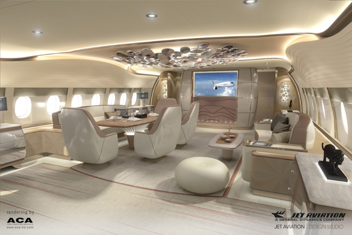 Jet Aviation Basel Renders Acj350 Cabin Interior For Airbus To