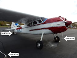 Cessna 195B Tie-down