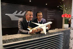 Jet Aviation Group President Rob Smith, left, at EBACE 2016 with Airbus Corporate Jets (ACJ) Managing Director Benoit Defforge Jet Aviation Group President Rob Smith, left, at EBACE 2016 with Airbus Corporate Jets (ACJ) Managing Director Benoit Defforge